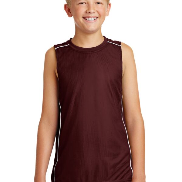 Youth PosiCharge ® Mesh Reversible Sleeveless Tee Thumbnail
