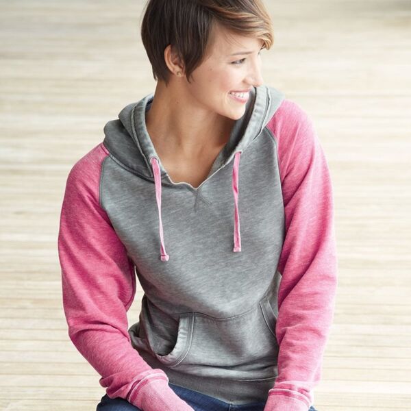 Women's Zen Fleece Raglan Sleeve Hooded Sweatshirt Thumbnail