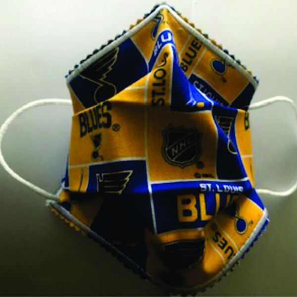 FACEMASK - NON-MEDICAL HOMEMADE MASK - STL BLUES Thumbnail
