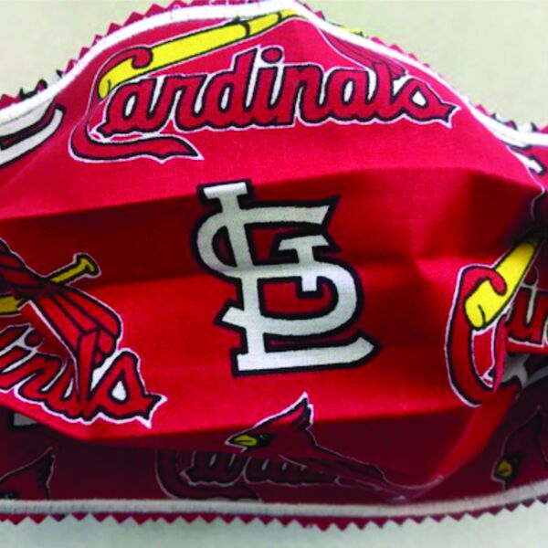 YOUTH FACEMASK - NON-MEDICAL HOMEMADE MASK - STL CARDINALS RED Thumbnail