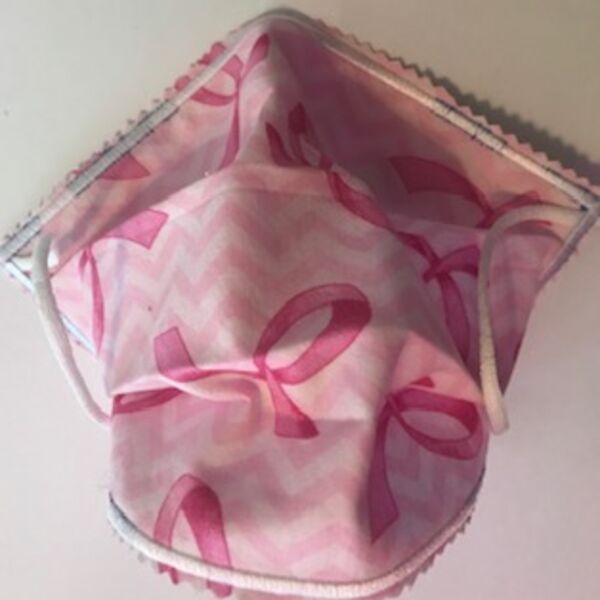 FACEMASK - NON-MEDICAL HOMEMADE MASK - BREAST CANCER AWARENESS Thumbnail